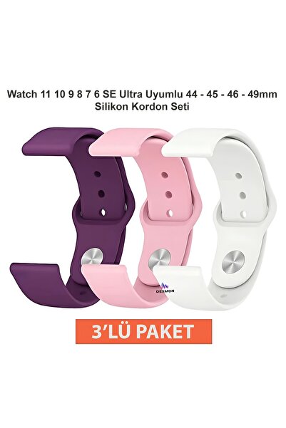Dexmon Watch 11 10 9 8 7 6 Se Ultra Compatible 44 45 46 49mm Silicone Strap S...