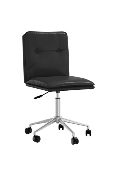 vidaxl Scaun de bucătărie, negru, piele ecologică