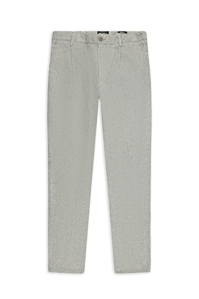 Abdullah Kiğılı 6 Drop Regular Fit Standard Cut Pleated Linen Canvas / Chino ...