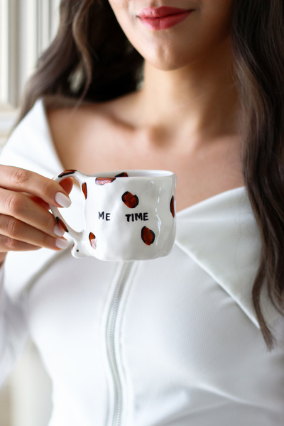 SİNEM YAMAN HOME Me Time Leo 200 ml Handmade Ceramic Mug / Ceramic Cup