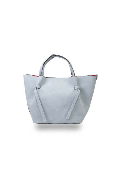 TORO NERO Loretta Women's Handbag in Light Blue Suede Leather