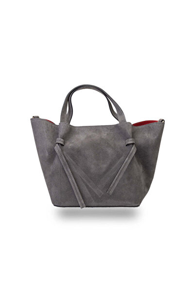 TORO NERO Loretta Women's Bag in Grey Suede Leather
