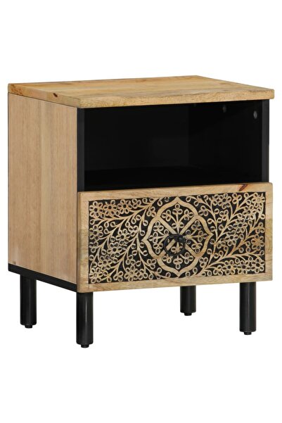 vidaxl Bedside table, 40x33x46 cm, solid mango wood