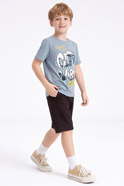 BABY SPORT Set de vară pentru băieți, tricou cu mânecă scurtă și pantaloni sc...