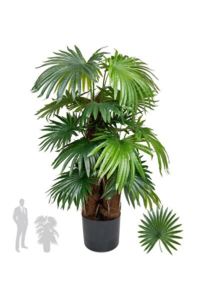 Roberto Rossi Palmier artificial Chamaerops humilis 130 cm H cu 21 de frunze