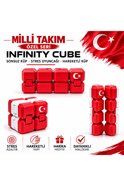 3D Oyuncak D. MİLLİ TAKIM ÖZEL SERİ , infinity cube - sonsuz küp - stres küpü...