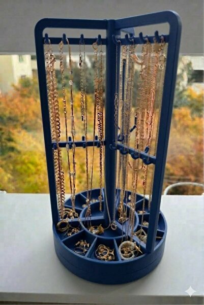 DU&ER Rotating Jewelry Organizer Stand Necklace Earrings Bracelet Organizer D...