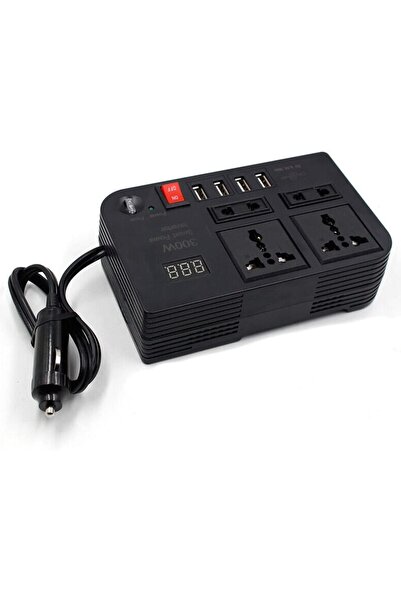 Biki محول كهرباء للسيارة قدرة 300 واط من 12V إلى 220V - DX130