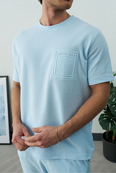TÜZeMEN Pocket Detail Textured T-Shirt