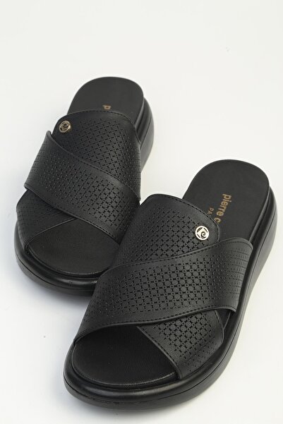 Pierre Cardin Γυναικείες Παντόφλες Μαύρες PC-7808