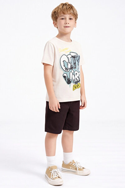 BABY SPORT Boys' Summer Set Cotton Pieces Printed Short Sleeve T-Shirt and Sh...