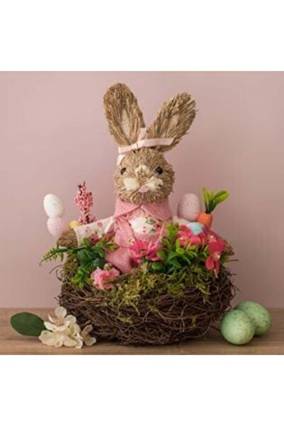 victiny Decorațiune de Paște cu cuib de iepuraș și ouă Ø24 x 30 cm