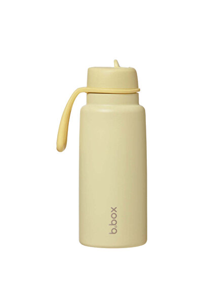 b.box Insulated Flask with Flip Cap 1 Liter - Bee Box- Lemon