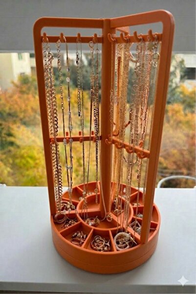 DU&ER Rotating Jewelry Organizer Stand Necklace Earrings Bracelet Organizer D...