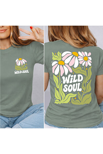 Kartier Tricou Dama Verde Salvie After rain we bloom