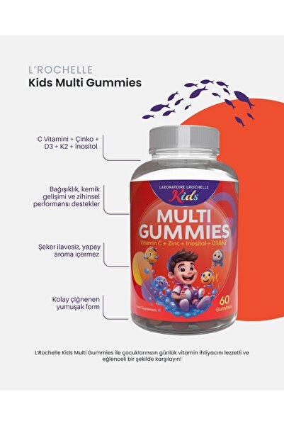 L'rochelle KIDS MULTİ GUMMIES 60 GUMMY