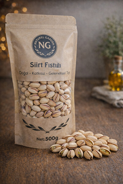 Naturel Garden Kuruyemiş Net 500 GR Premium Duble Boy Siirt Fıstığı / Sade Tu...