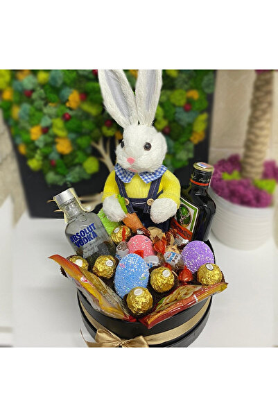 velve Cutie cadou pentru Paste, miniaturi bauturi si dulciuri, Multicolor