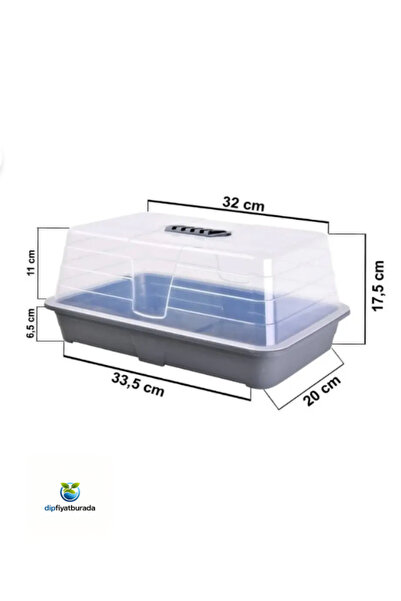 SERİNOVA Mini Hobi Sera SETİ , 4,1 Litre Fide Tohum Yetiştirme Fanusu ve 5 LT TORF
