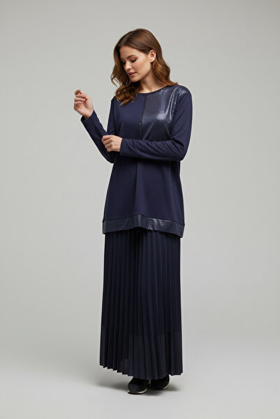 ECE GİYİM Women's Blouse with Stone Detail on the Front, Band at the Skirt He...