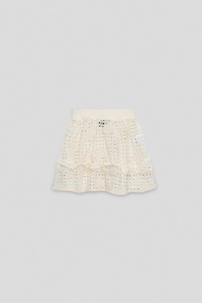 Tyess BG Store Kız Çocuk Ekru Etek