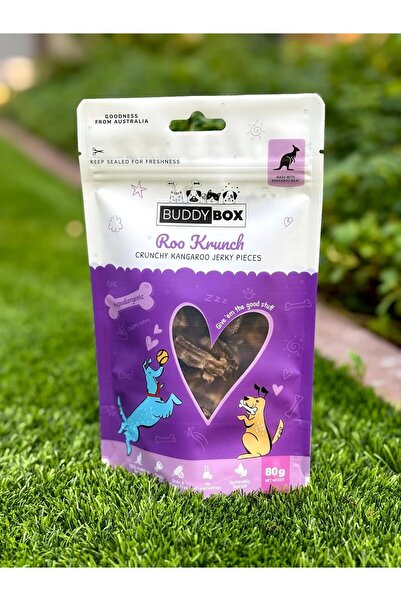 BUDDYBOX Roo Krunch, Air Dried Crunchy Kangaroo Dog Treats, Natural Low Fat, High Protein Dog Chews