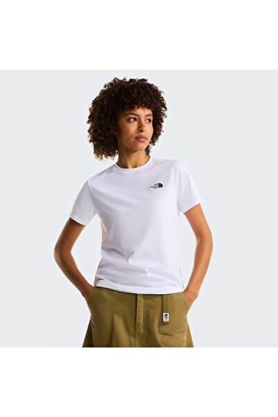 THE NORTH FACE تي شيرت نسائي بأكمام قصيرة من W Evolution Simple Dome Slm