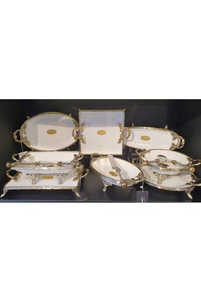 ROY KING Royki̇ng Classy 8 (Eight) Piece Antique Presentation Service Set