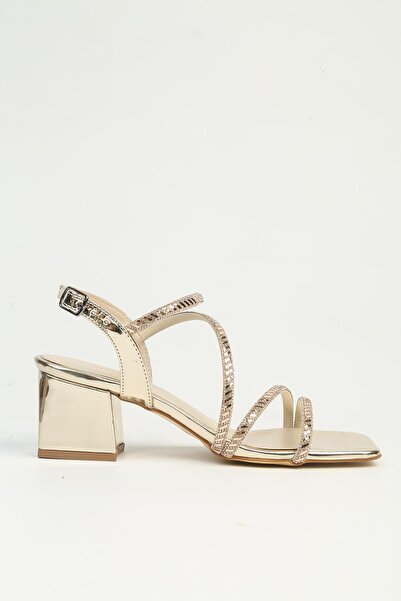 Pierre Cardin Women's Gold Heels Sandals Pc-55679