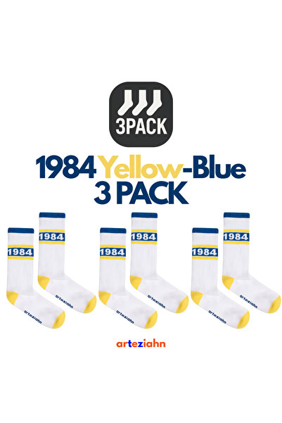 Arteziahn Since 1984 3Pack - White-Blue-Yellow 3-Piece Unisex Sports & Lifest...