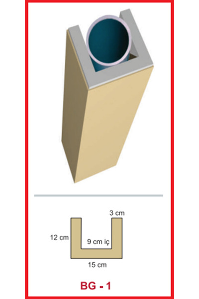 DEKORAS Boru Kapama/Gizleme BG-1 (9x9x3 cm) Strafor Söve