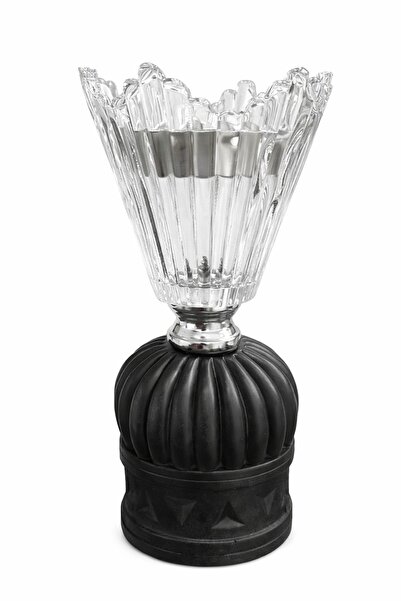 Biki مبخرة بخور يدوية فخمة للعود والبخور مقاس 21 سم اسود