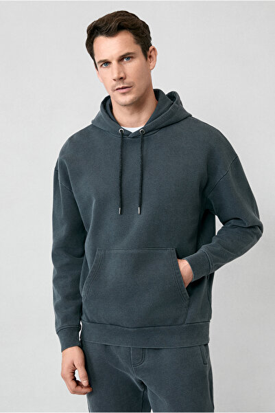 Kiğılı Hooded Oversized Extra Comfortable Cut Cotton Sweatshirt