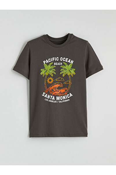 LC Waikiki تي شيرت Peak New Season للأولاد سانتا مونيكا مطبوع