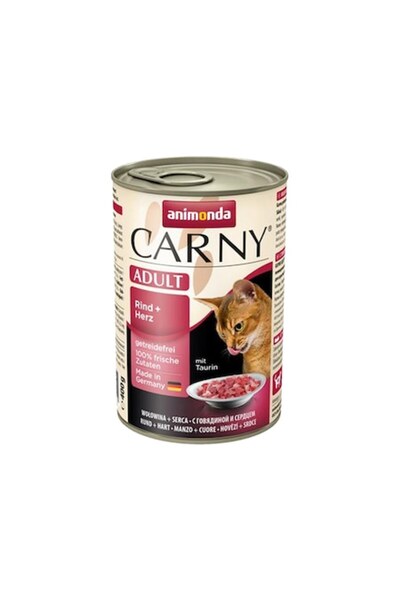 Animonda Hrană umedă Carny pentru pisici adulte, carne de vită și inimă, 6 bu...