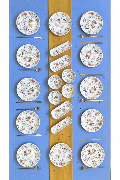 Erbaşlar Sunburn 20 Parça 12 Kişilik Lüx Kahvaltı Takımı, Kahvaltı Seti