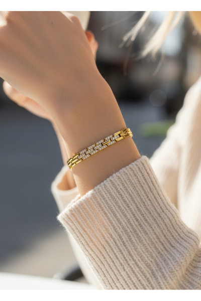 BİJU YILMAZ سوار Xuping Gold مرصّع بالأحجار Luna - 26xpb44