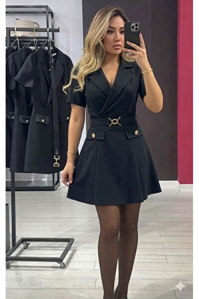 CİXAPLE Belt Half Sleeve Dress