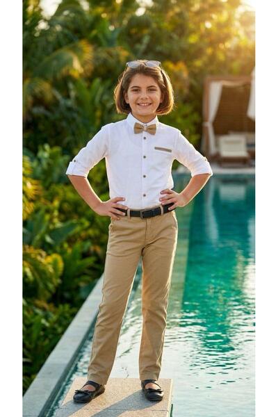 Esterella Long-Sleeved Shirt Men's Suit / Boy's Bow Tie Suit / Shirt Pants Bo...