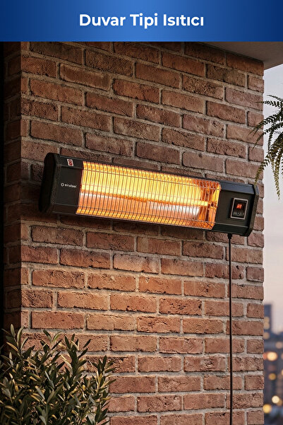 einsteel Glow Uzaktan Kumandalı Karbon Infrared Isıtıcı 2500W Duvar Tipi Tera...