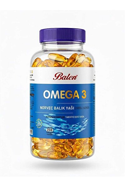 Balen OMEGA 3 NORVEÇ BALIK YAĞI (TRİGLİSERİD) YUMŞAK KAPSÜL 1380 MG *200