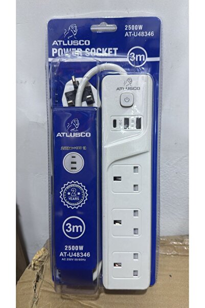 Atlus Atlusco Power Strip with USB and PD Ports, 2500 Watts