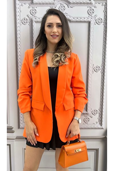 OnlyForYou Fabric jacket with gathered sleeves and lining