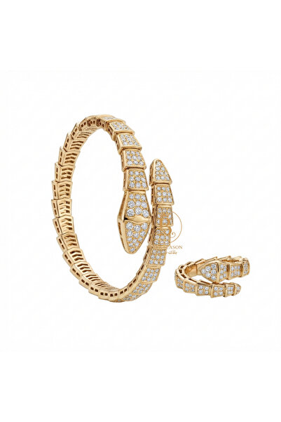 Black Season طقم اسوارة يد دائرية + خاتم فري سايز