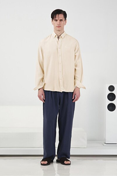 GIESTO lejer CĂMAȘĂ TENSEL BEJ CU CRIMĂNARE NORMALĂ