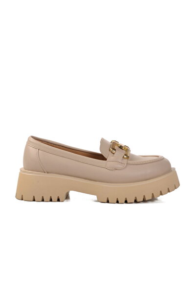 Aspor Beige Women's Loafer Shoes