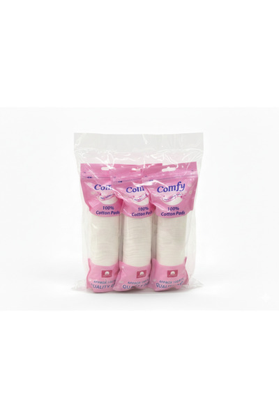 FEAH COMFY Premium Cotton Pads - 300 Pieces (100 × 3 Packs) Soft, Dual-Sided ...