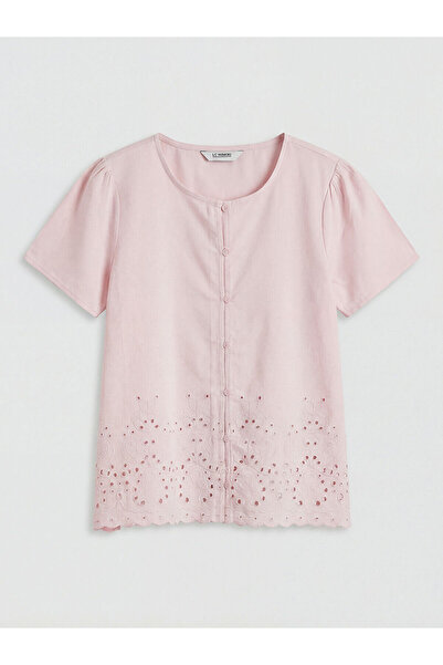 LC Waikiki Vizyon Νέα Σεζόν Μπροντερί Λεπτομερές Κοριτσίστικο Πουκάμισο