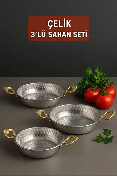 ACELEYOLLA Otantik 3'lü Çelik Omlet Set