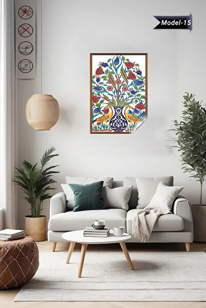 Akıllı Kağıt Statik Tutunma Özellikli Tablo - Poster Çini (Model- 15)